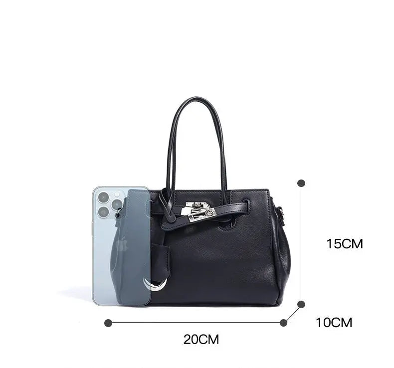 2025 Summer and Autumn New Handbag Niche Design Large Capacity Genuine Leather Shoulder Crossbody Commuter Bag FairWonder