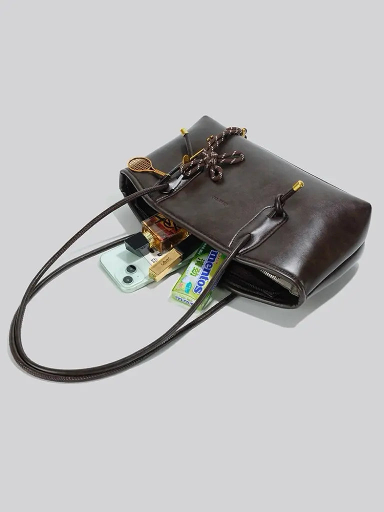 2025 autumn popular retro style underarm bag, large capacity daily commuting tote bag FairWonder