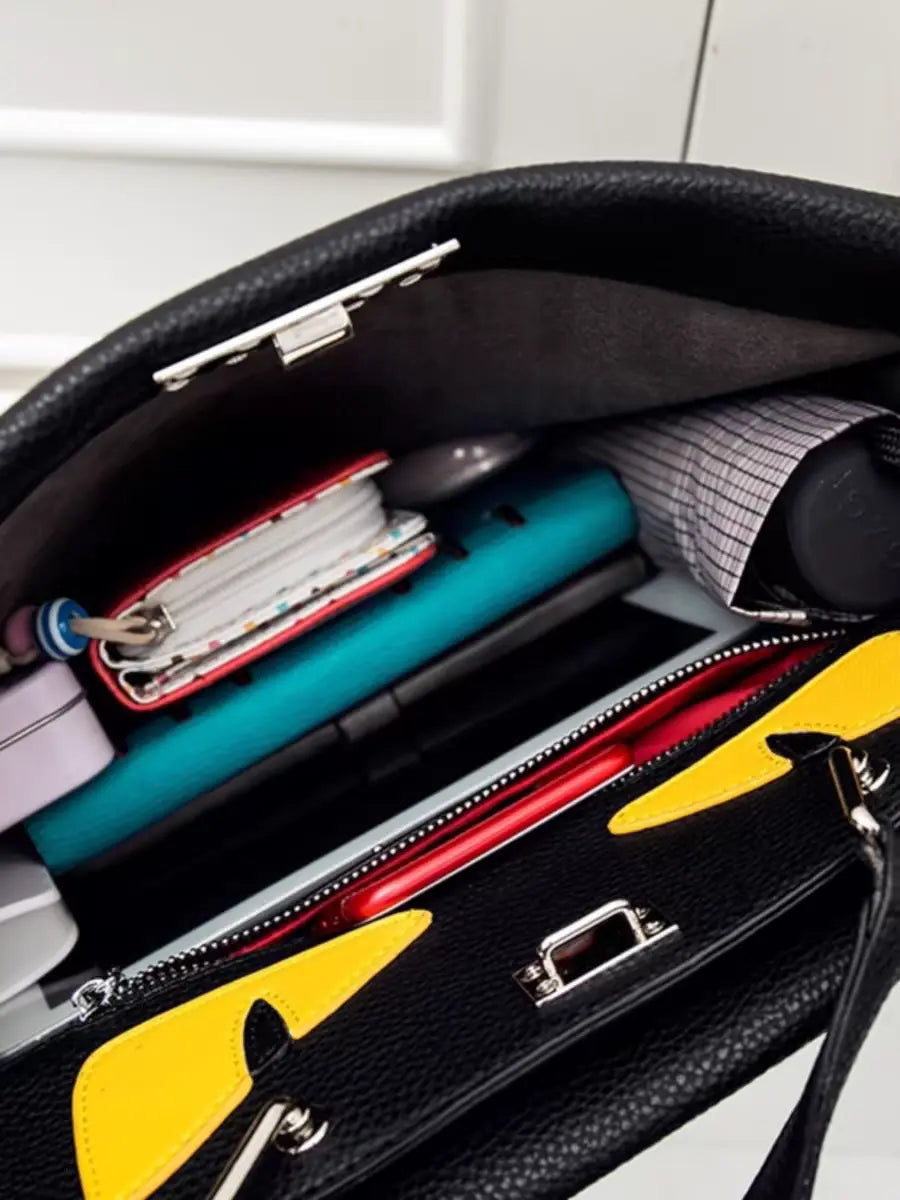 2025 new genuine leather devil monster casual fashion briefcase handbag business FairWonder