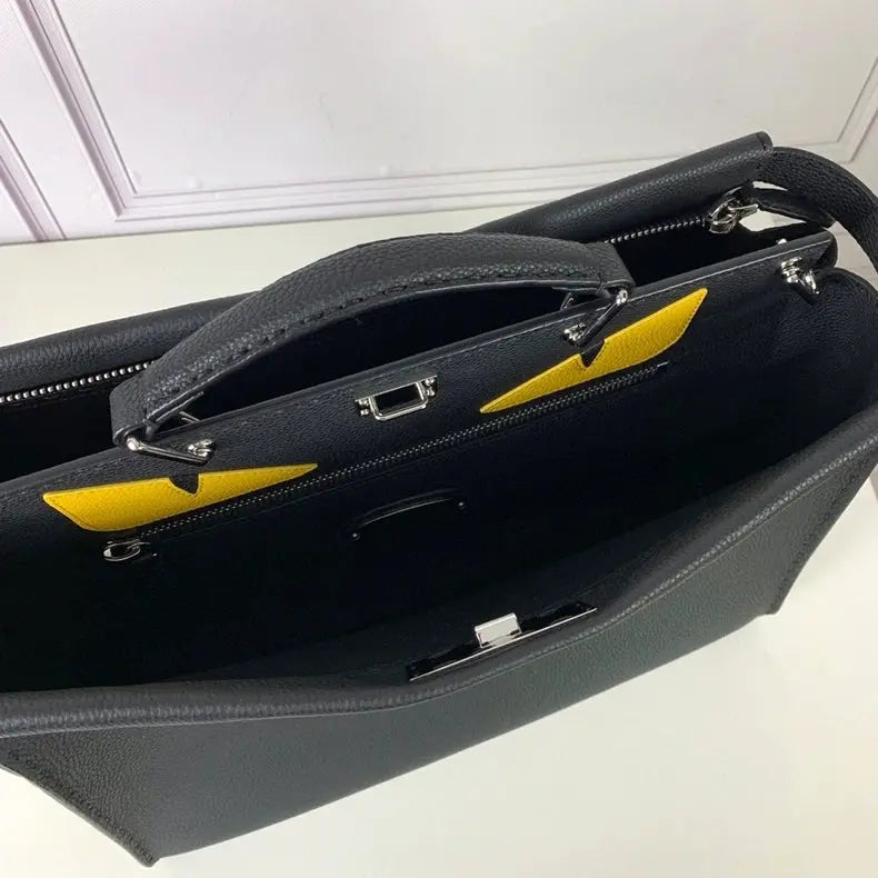 2025 new genuine leather devil monster casual fashion briefcase handbag business FairWonder