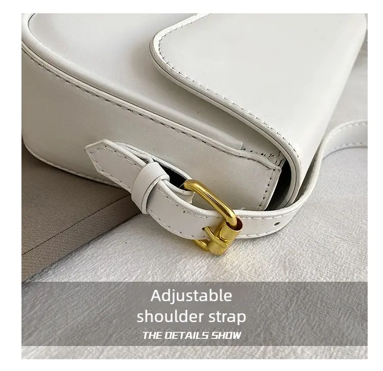 2025 new retro solid color flip magnetic buckle shoulder handbag underarm small bag FairWonder