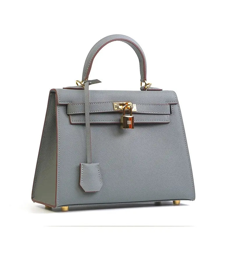 2025 new spring and summer fashion cowhide high-grade Kelly handbag with large capacity FairWonder