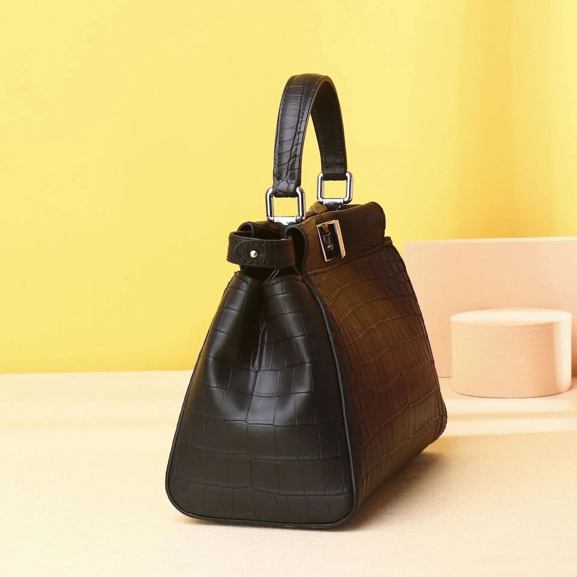 Crocodile belly pattern kitten bag one shoulder crossbody fashionable high-end texture ladies handbag FairWonder