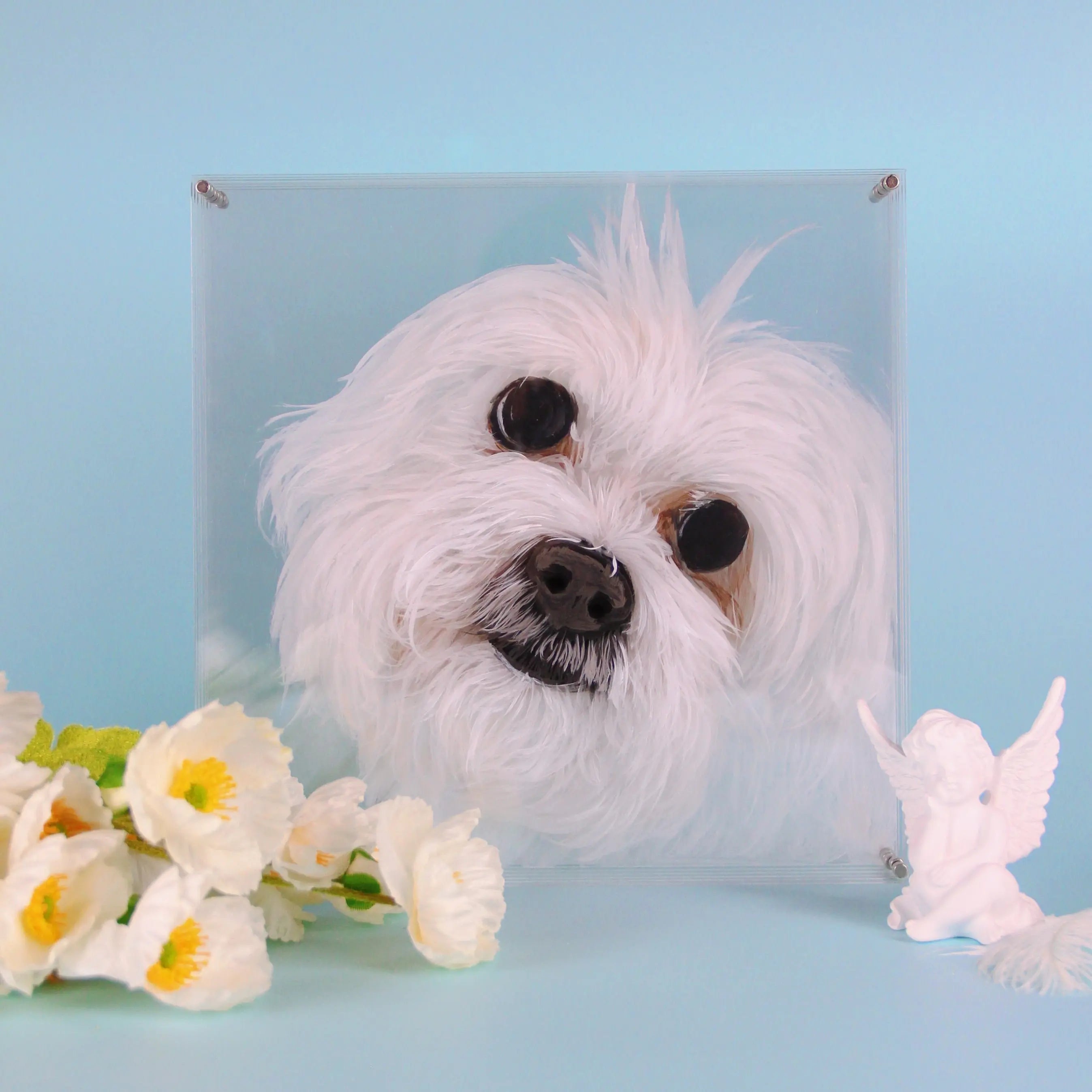 Custom 3D Glass Painting MeoWarrior Suitable for all animals/pet +human portrait-Free Shipping Worldwide @3dartistlinda