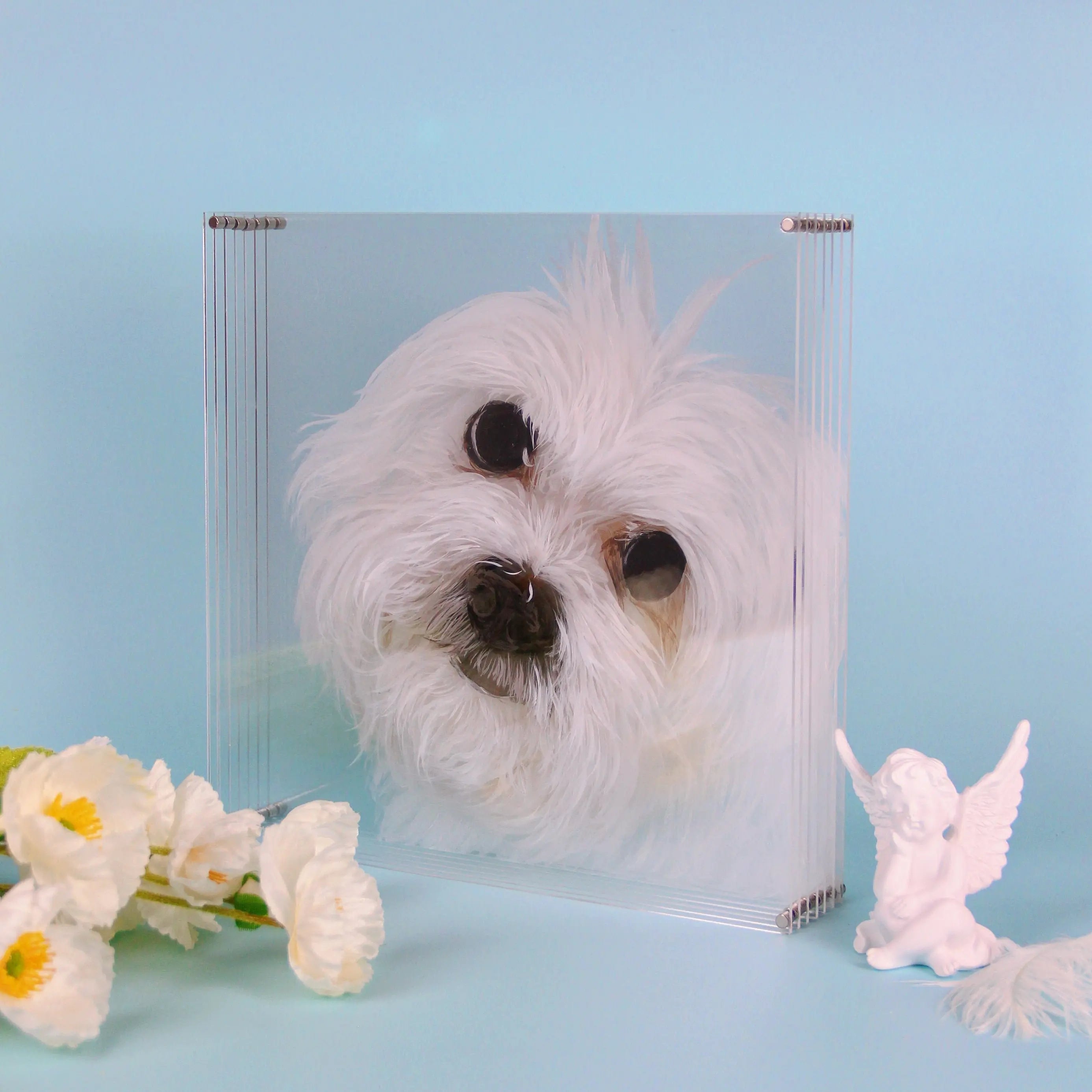 Custom 3D Glass Painting MeoWarrior Suitable for all animals/pet +human portrait-Free Shipping Worldwide @3dartistlinda