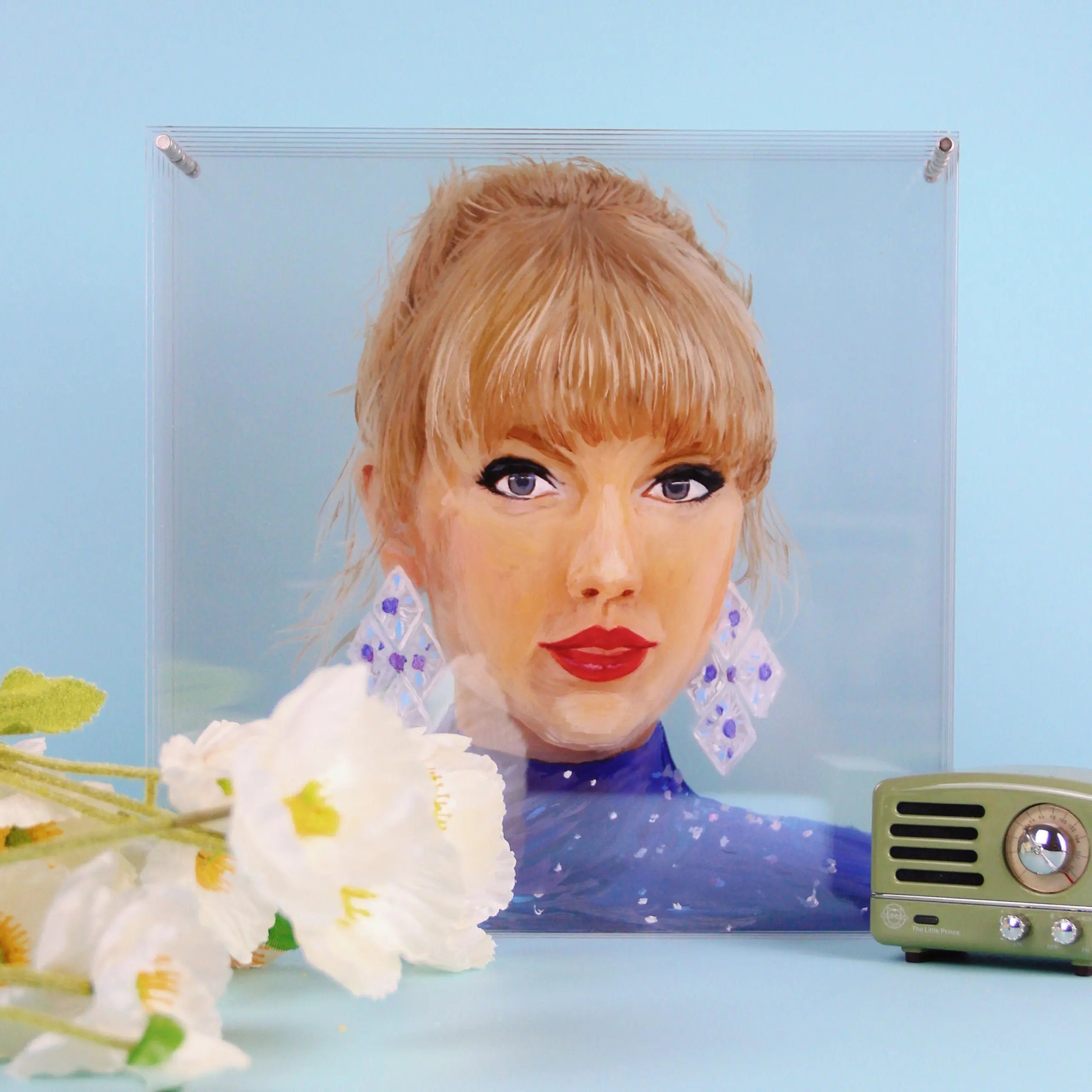 Custom 3D Glass Painting MeoWarrior Suitable for all animals/pet +human portrait-Free Shipping Worldwide @3dartistlinda