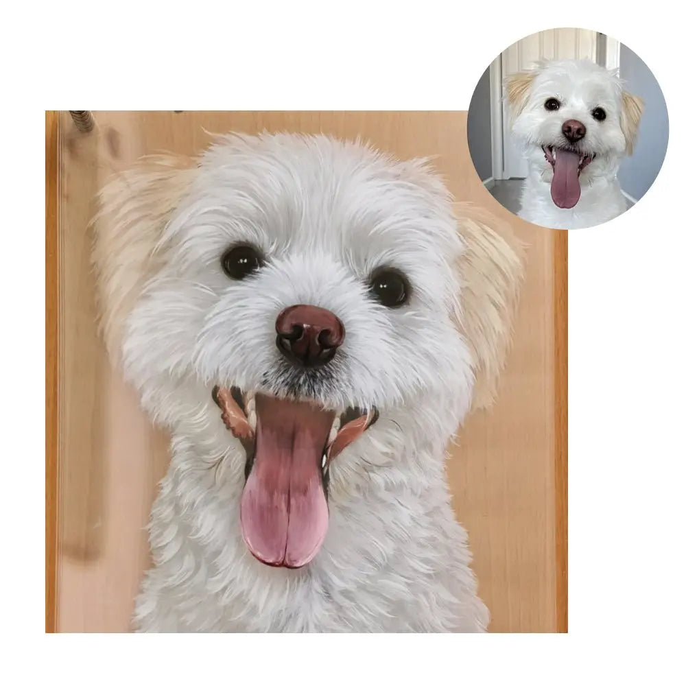 Custom 3D Glass Painting MeoWarrior Suitable for all animals/pet +human portrait-Free Shipping Worldwide @3dartistlinda