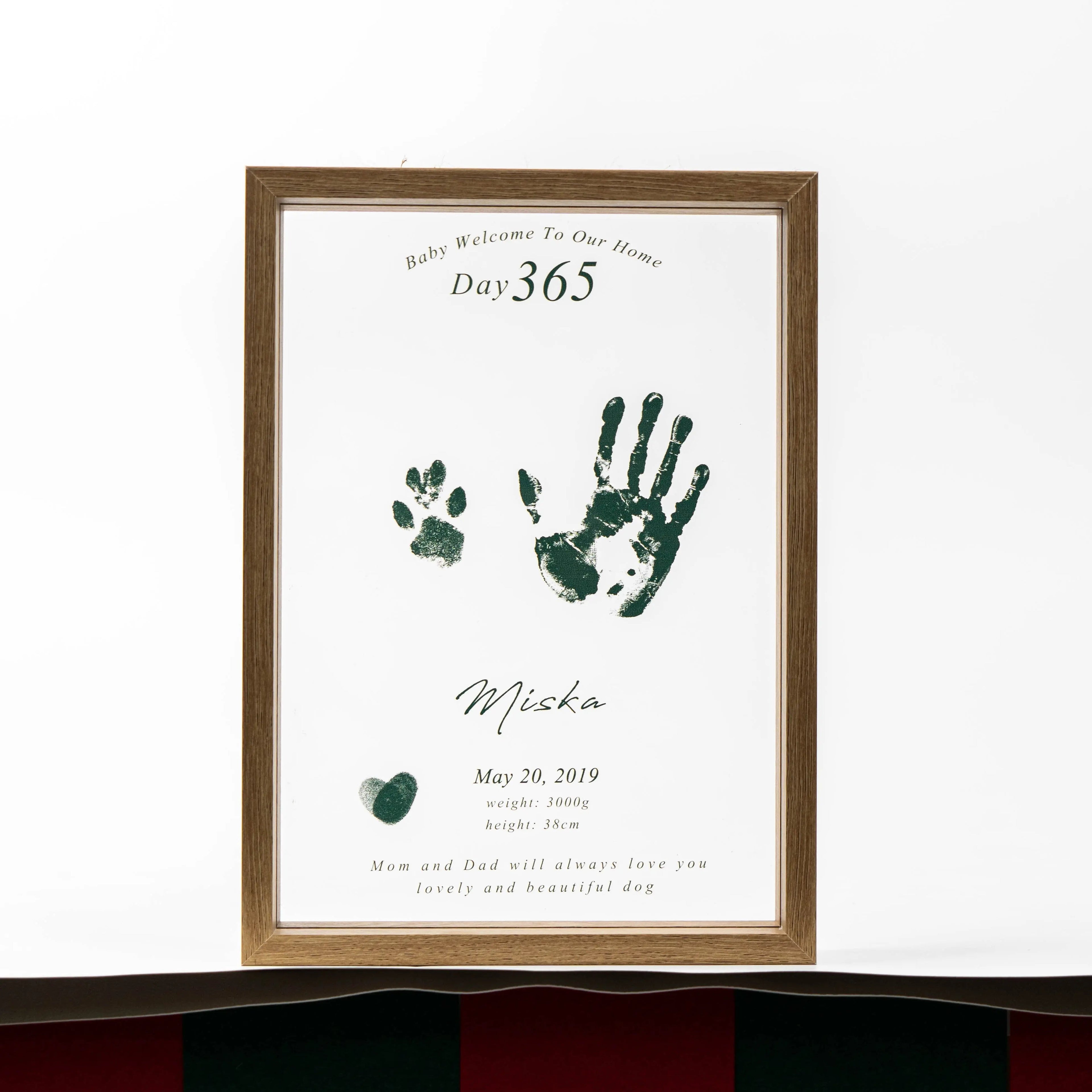 FairWonder Personalized Fingerprint Frame For Keepsake Memorial Newborn Kid Wedding @anita.fiberartist