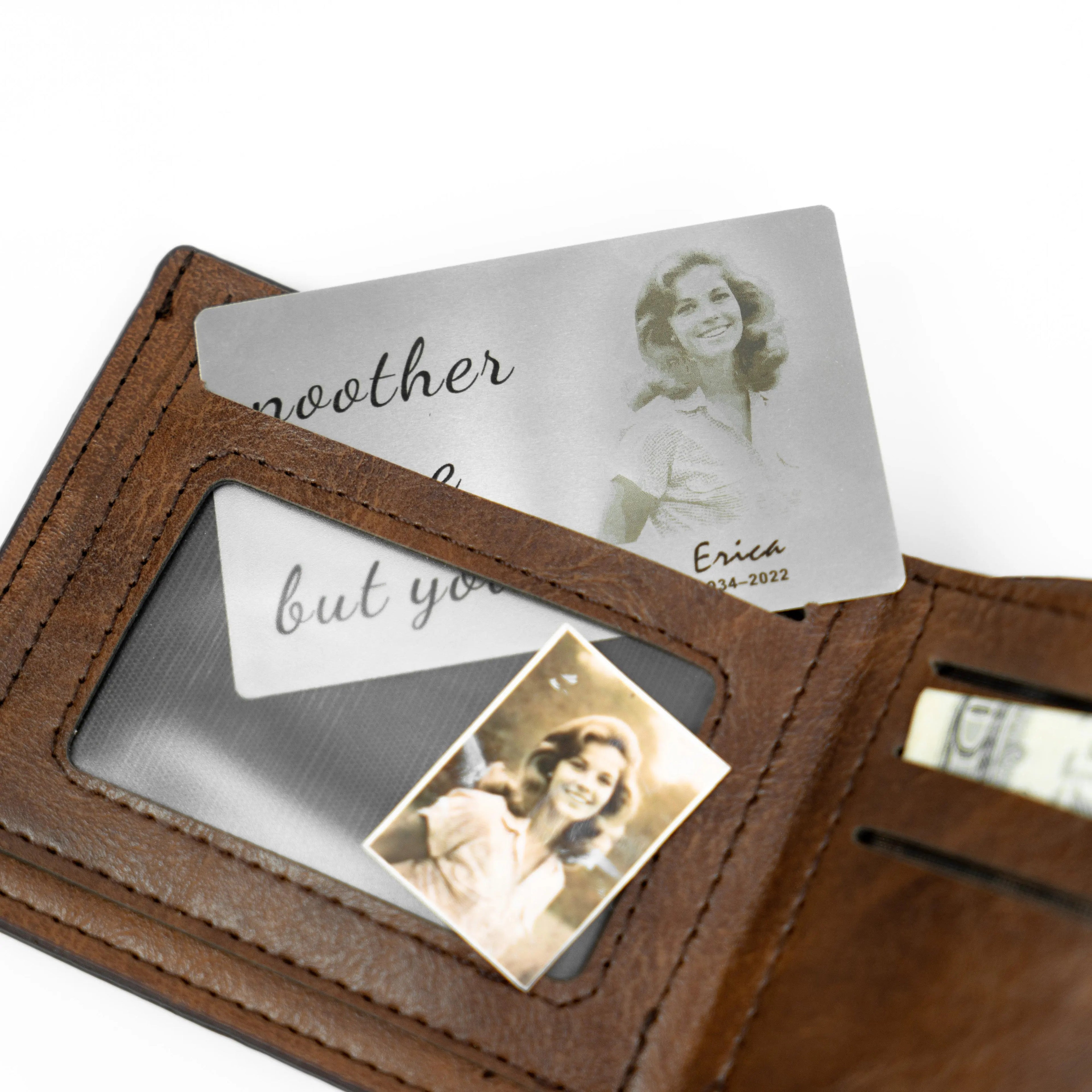 FairWonder Personalized Photo Wallet Purse Card Metal Keepsake Gift @anita.fiberartist