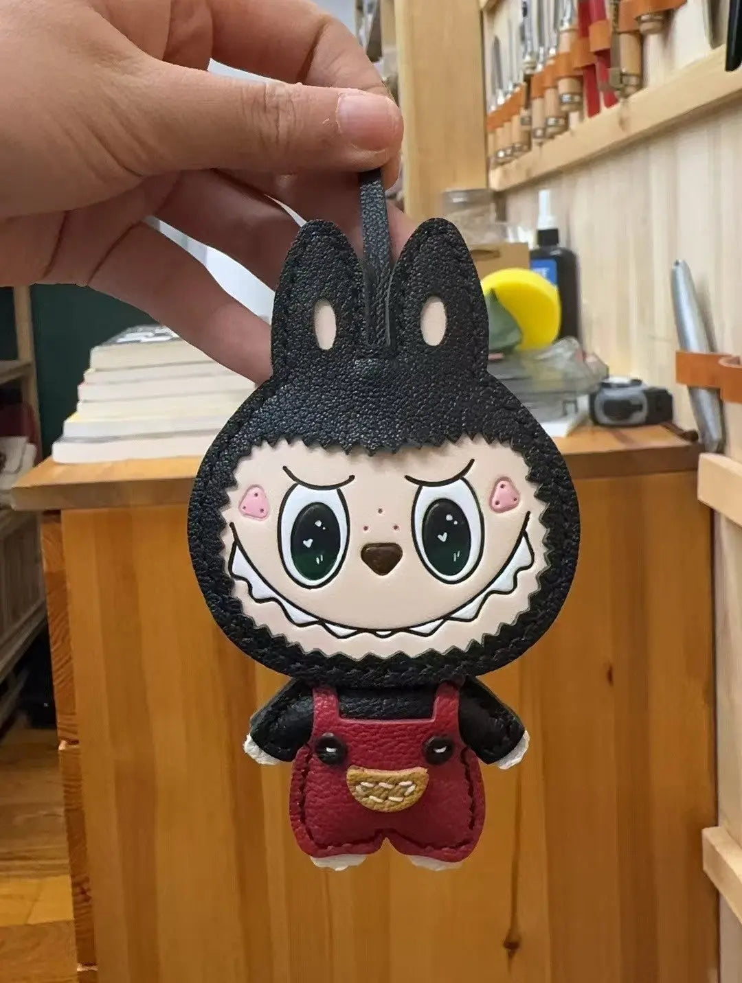 Handmade labubu leather goods, pendants, Bag accessories, keychain decorations, free custom letters FairWonder