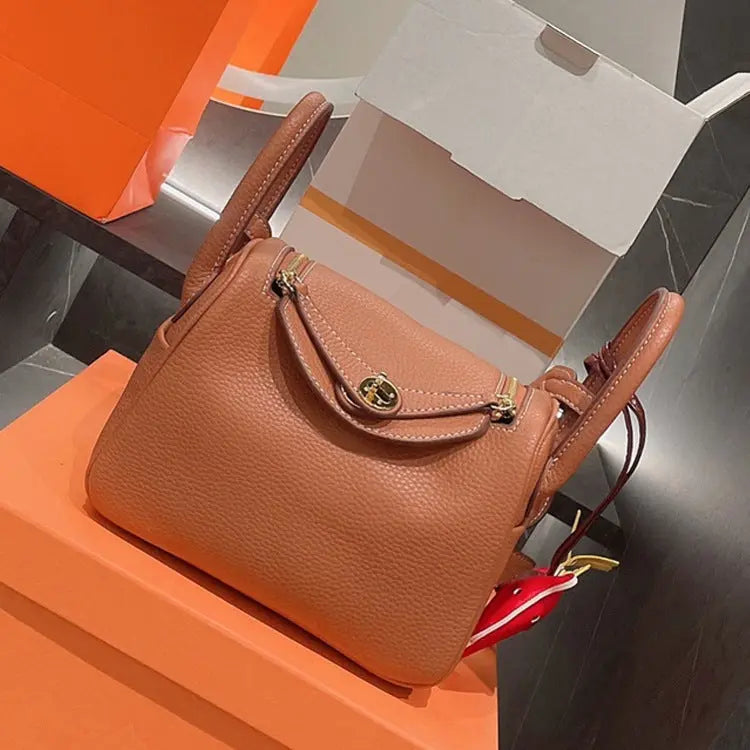 Lindy women's leather new mini pillow bag, commuter genuine leather shoulder bag FairWonder