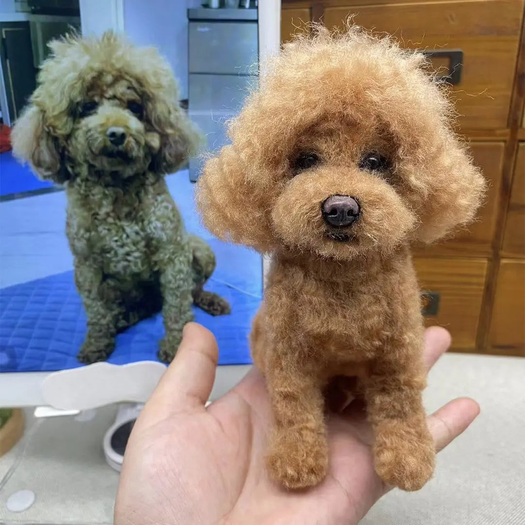 MINI type Custom Needle Felt Pet Portrait Painting, Felted Replica Pet For Memorial @anita.fiberartist