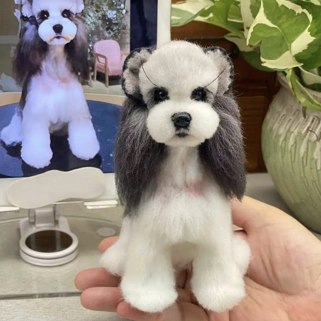 MINI type Custom Needle Felt Pet Portrait Painting, Felted Replica Pet For Memorial @anita.fiberartist