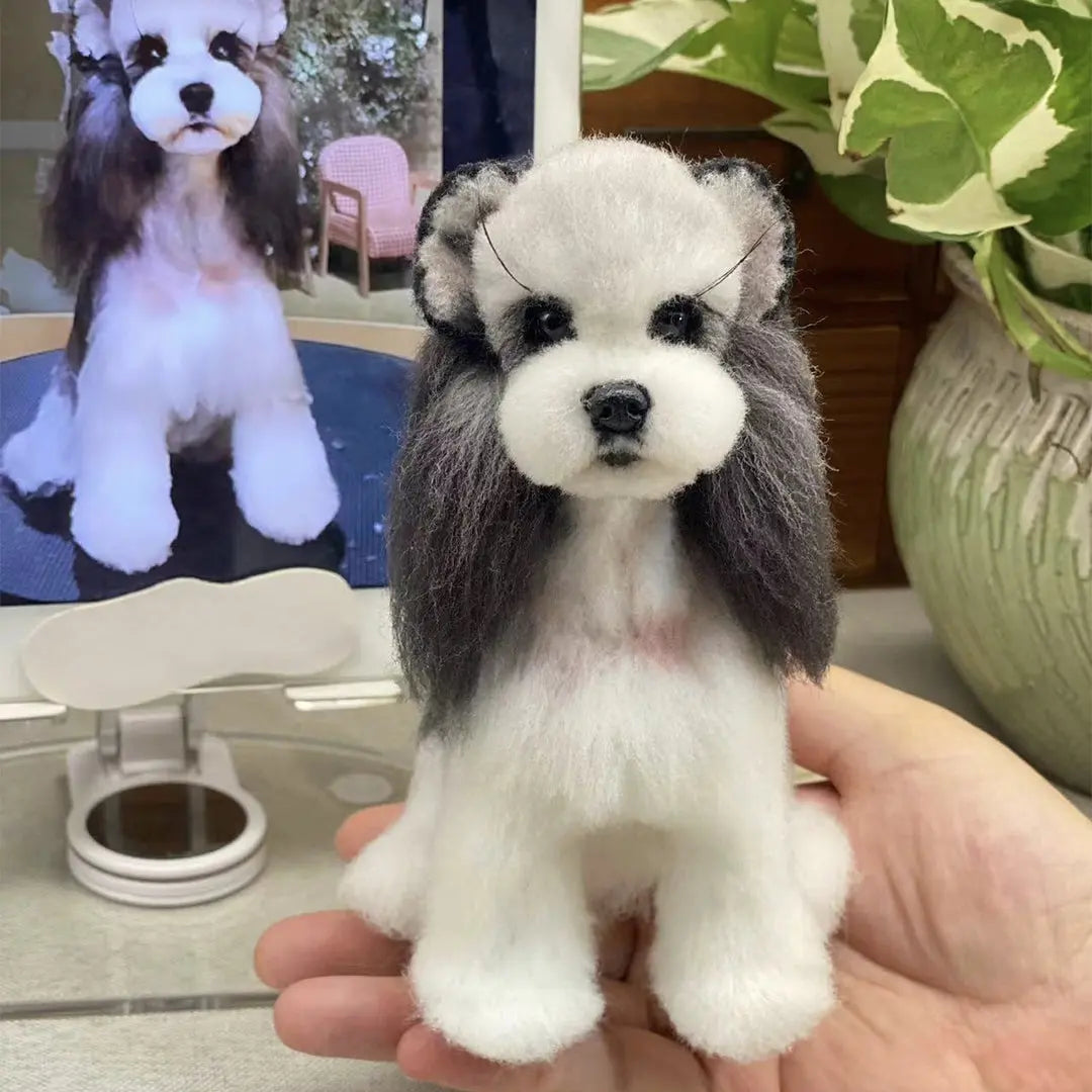 MINI type Custom Needle Felt Pet Portrait Painting, Felted Replica Pet For Memorial @anita.fiberartist