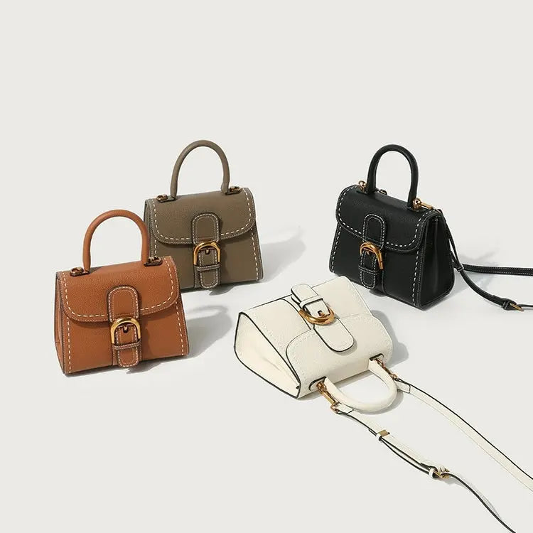 New Delvo horseshoe buckle wax line versatile shoulder crossbody retro high-end women's bag FairWonder