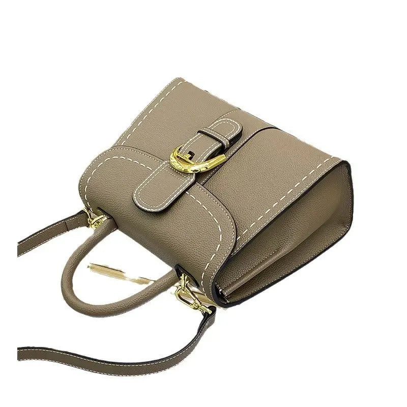 New Delvo horseshoe buckle wax line versatile shoulder crossbody retro high-end women's bag FairWonder
