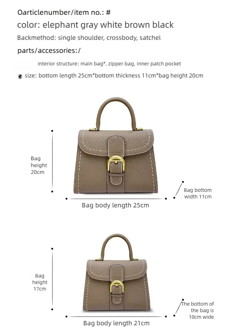 New Delvo horseshoe buckle wax line versatile shoulder crossbody retro high-end women's bag FairWonder