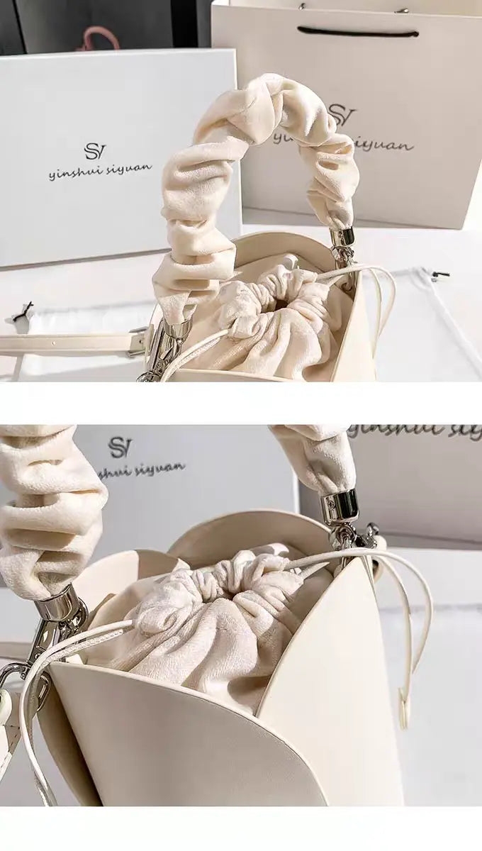 New fashion bucket bag, high-end petal handmade niche design crossbody bag FairWonder