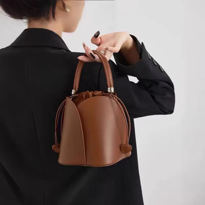 New fashion bucket bag, high-end petal handmade niche design crossbody bag FairWonder