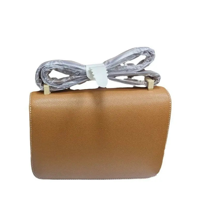 Palm pattern cowhide crocodile leather H buckle small square bag fashionable and versatile one-shoulder crossbody stewardess bag FairWonder