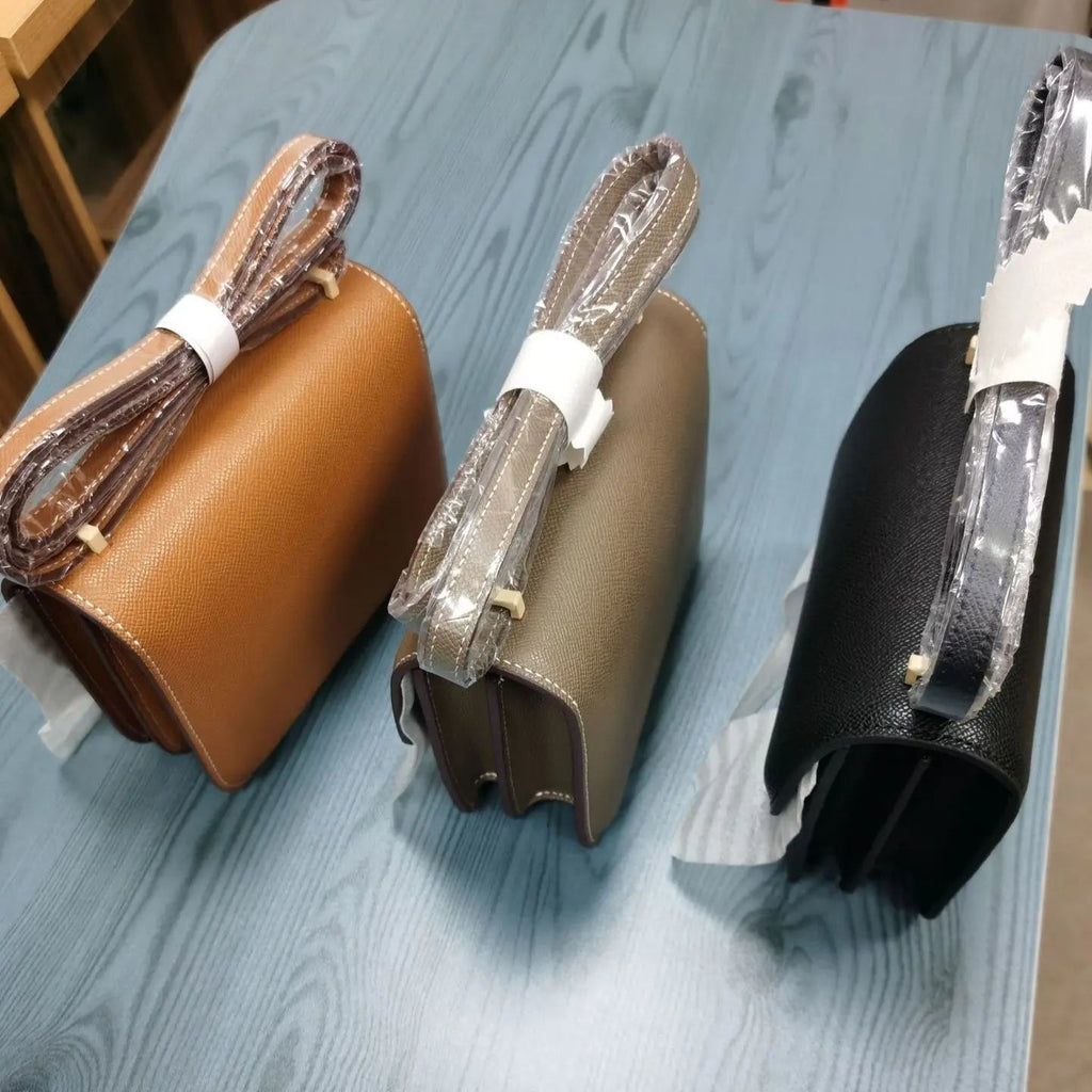 Palm pattern cowhide crocodile leather H buckle small square bag fashionable and versatile one-shoulder crossbody stewardess bag FairWonder