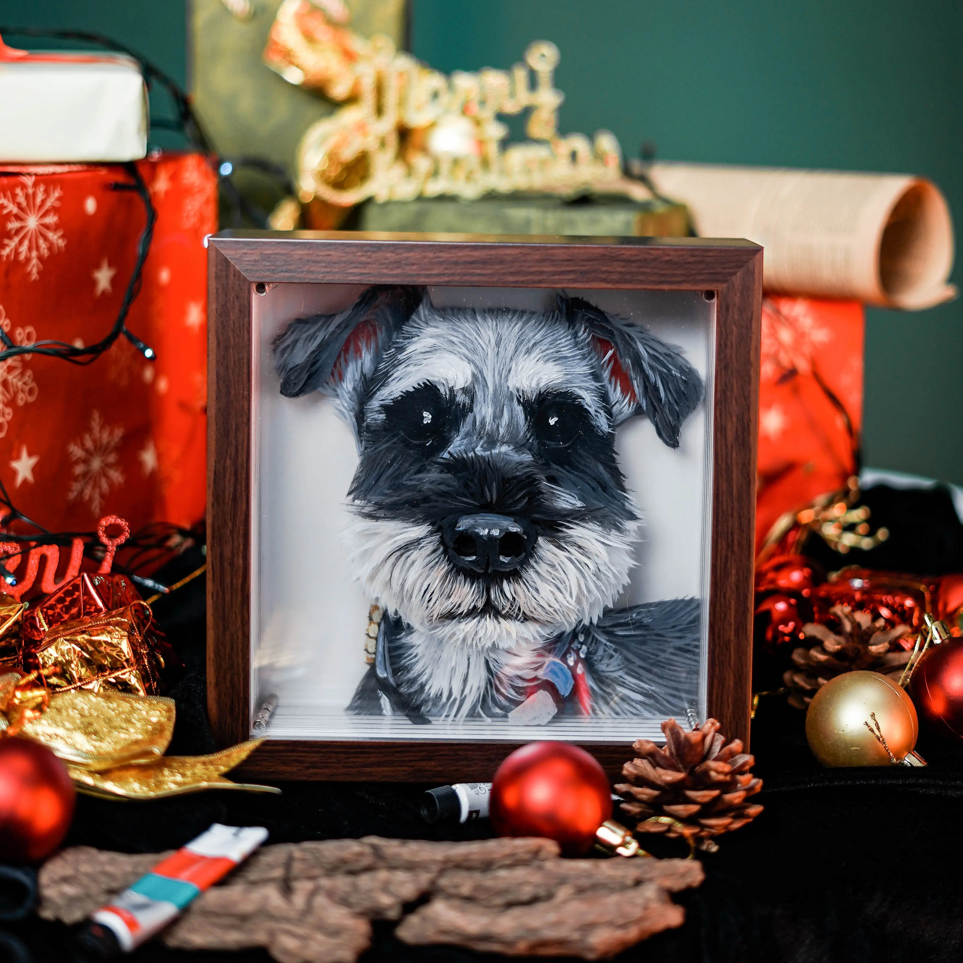 7 Layers FairWonder Custom 3D Glass Painting Pet Painting Cat/Dog Portrait Art Suitable For All Animals/Pet +Human Portrait @3dartistlinda