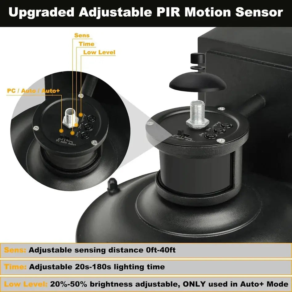 Porch Lights with GFCI Outlet, Dusk to Dawn Motion Sensor Outdoor Wall Lights @3dartistlinda