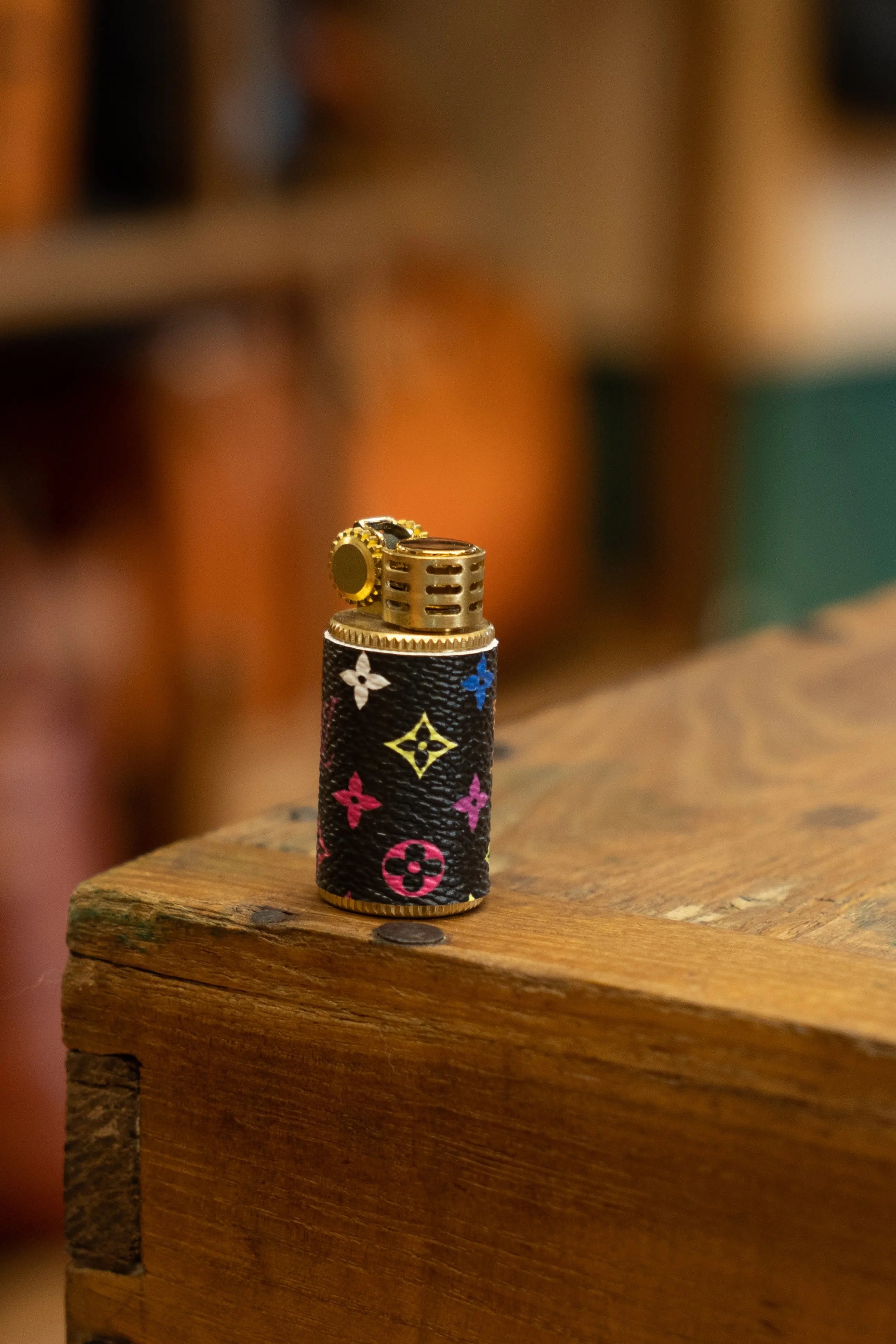 Pure copper old-fashioned retro handmade leather kerosene lighter, creative and personalized leather, birthday gift for husband and boyfriend FairWonder