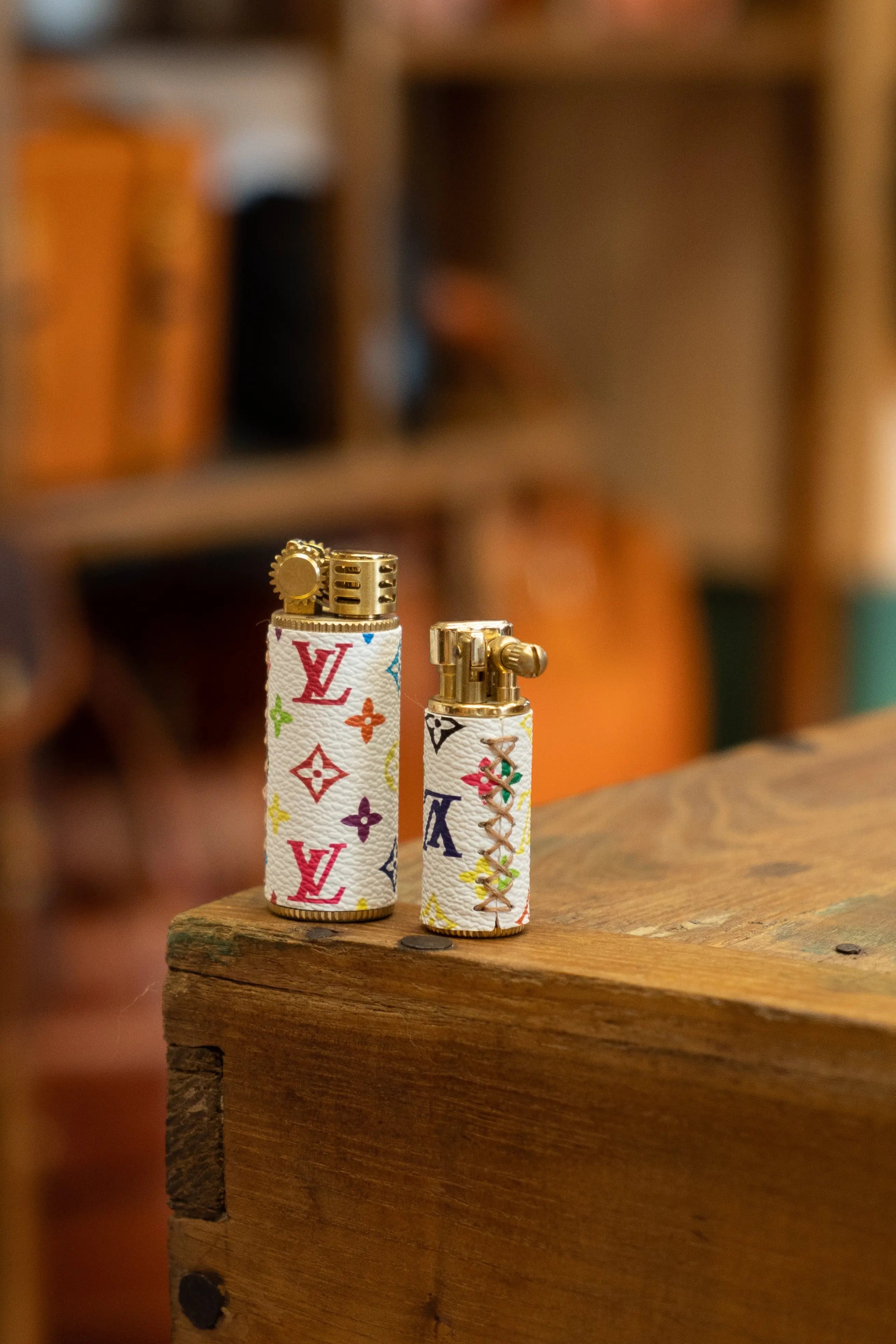 Pure copper old-fashioned retro handmade leather kerosene lighter, creative and personalized leather, birthday gift for husband and boyfriend FairWonder