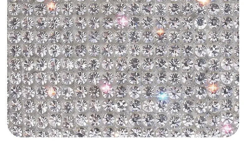 Rhinestone bag 2025 trendy high-end silver crossbody bag diamond-studded light luxury handbag platinum bag FairWonder