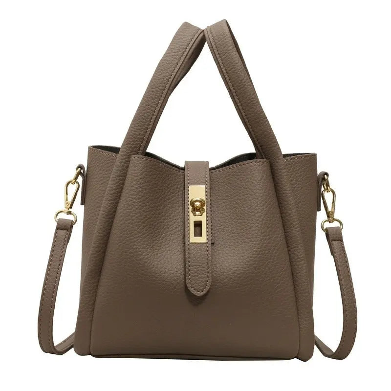 Women's Elegant Minimalist Handbag, Trendy Vintage Bucket Bag, Chic All-match Handbag for Daily & Work Use, Valentine's Day, Gift FairWonder