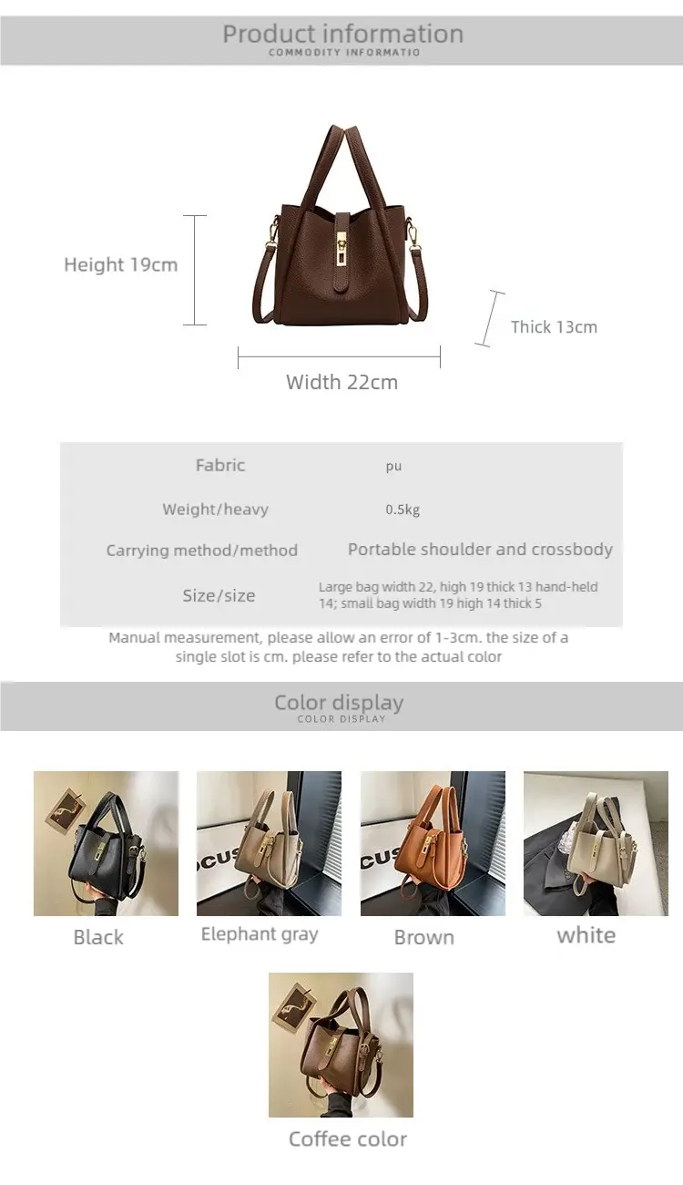 Women's Elegant Minimalist Handbag, Trendy Vintage Bucket Bag, Chic All-match Handbag for Daily & Work Use, Valentine's Day, Gift FairWonder